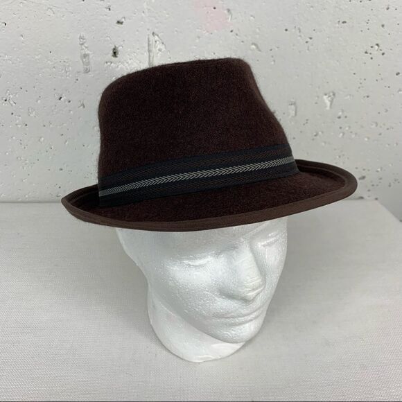 DPC Dorian Pacific Dark Brown Wool Blend Fedora - Picture 1 of 13